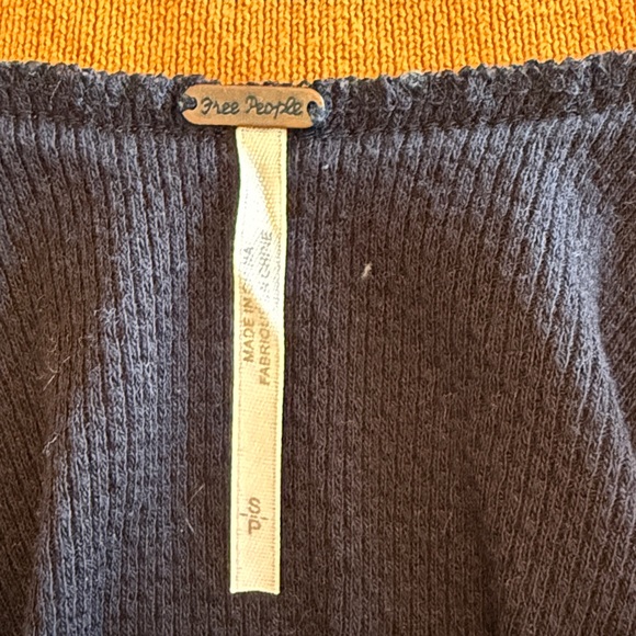 Free People Long Sleeve Top in Black, Olive, Teal and Mustard - Picture 2 of 6